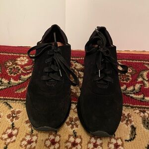 Black suede sneakers